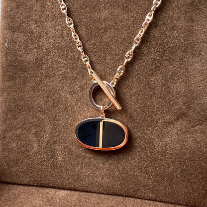 [GALE]CHAINE VERSO BLACK CERAMIC NECKLACE