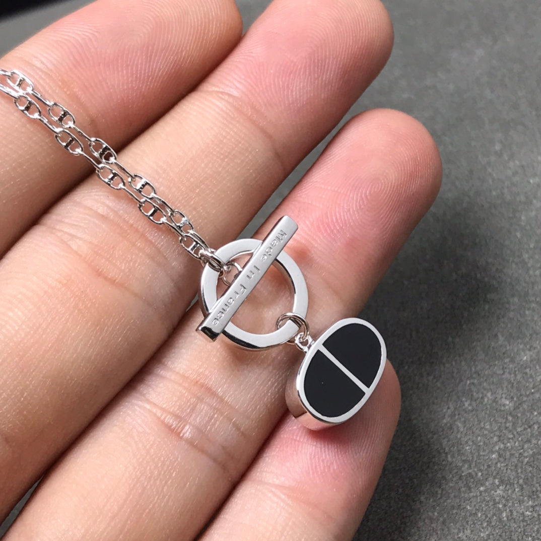 [GALE]CHAINE VERSO BLACK CERAMIC  NECKLACE