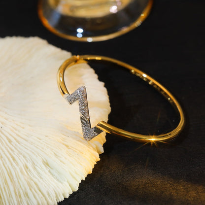 [GALE]VOLTE UPSITE DOWN GOLD DIAMOND BRACELET