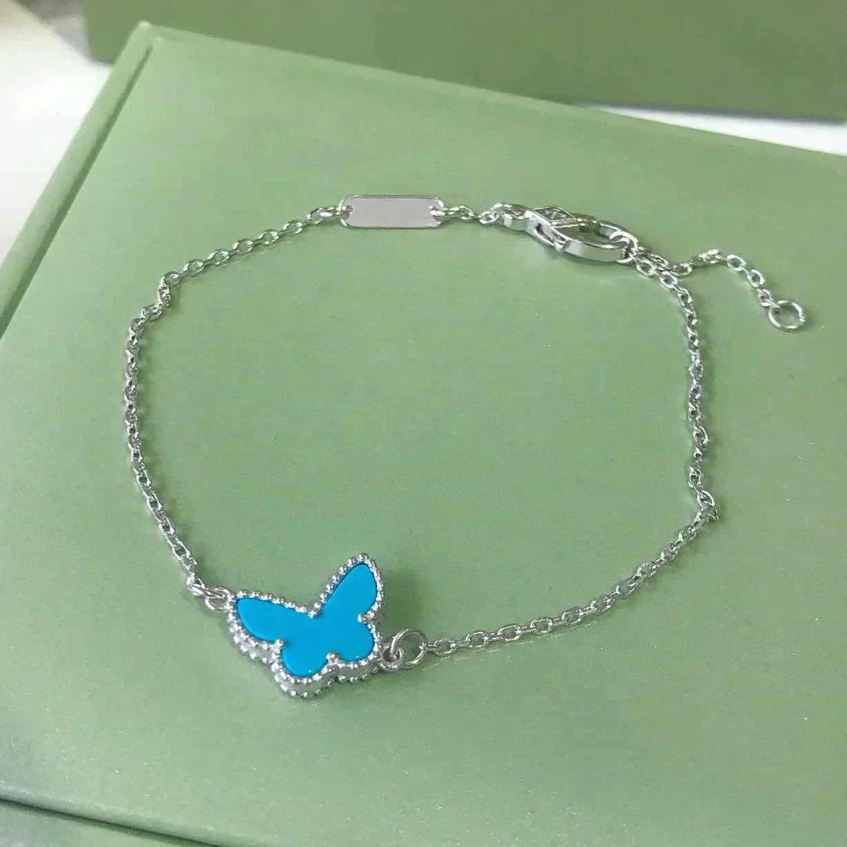 [GALE]BUTTERFLY TURQUOISE BUTTERFLY BRACELET SILVER