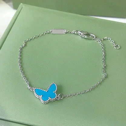 [GALE]BUTTERFLY TURQUOISE BUTTERFLY BRACELET SILVER