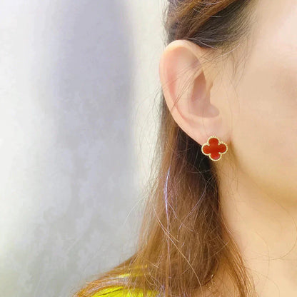 [GALE]CLOVER MEDIUM 1 MOTIFS CARNELIAN  EARRINGS
