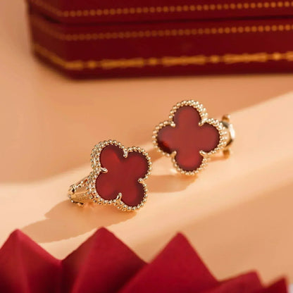 [GALE]CLOVER MEDIUM 1 MOTIFS CARNELIAN  EARRINGS