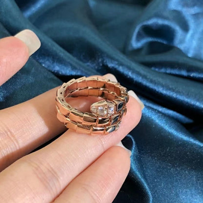 [GALE]SERPENTS DOUBLE ROW DIAMOND RING