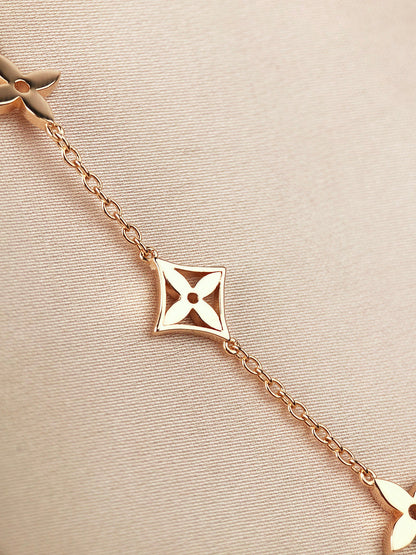 [GALE]STAR AND SUN 7 MOTIFS GOLD BRACELET