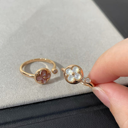 [GALE]SUN 1 DIAMOND PINK MOP RING