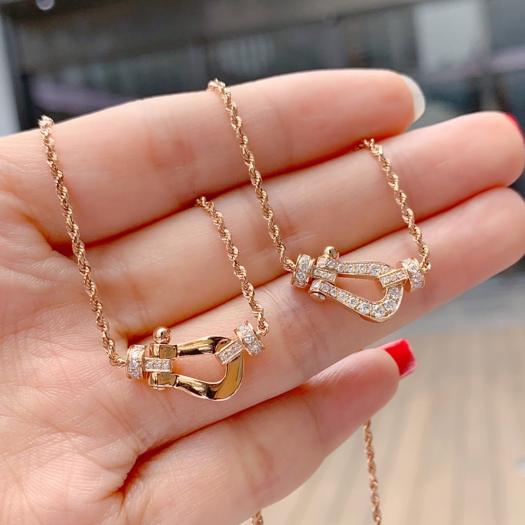 [GALE]FORCE 10 PINK GOLD DIAMOND NECKLACE