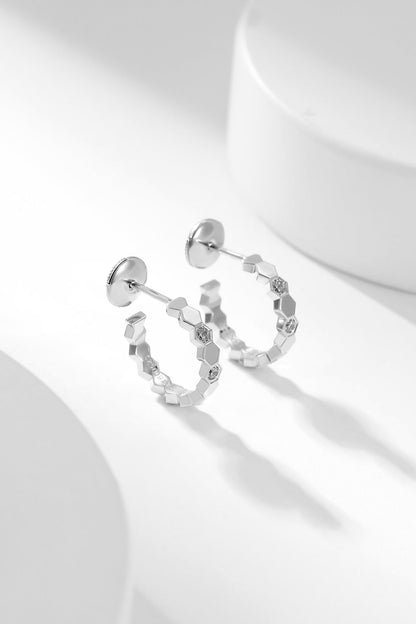 [GALE]BEE LOVE DIAMOND HOOP EARRINGS