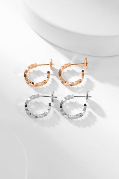 [GALE]BEE LOVE DIAMOND HOOP EARRINGS