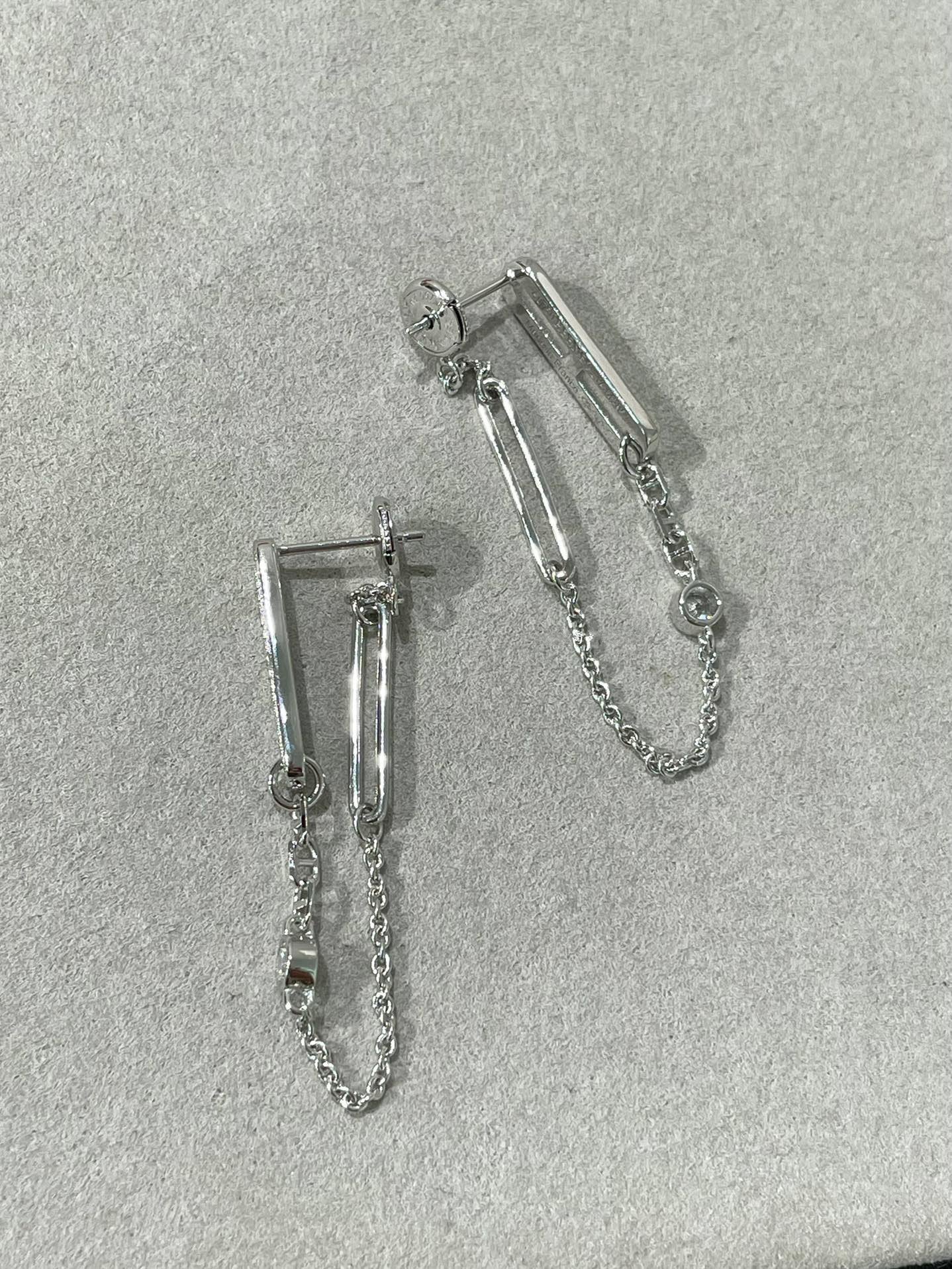[GALE]CHAINE CHAOS DIAMOND DROP EARRINGS