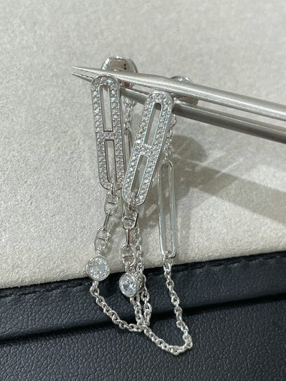 [GALE]CHAINE CHAOS DIAMOND DROP EARRINGS