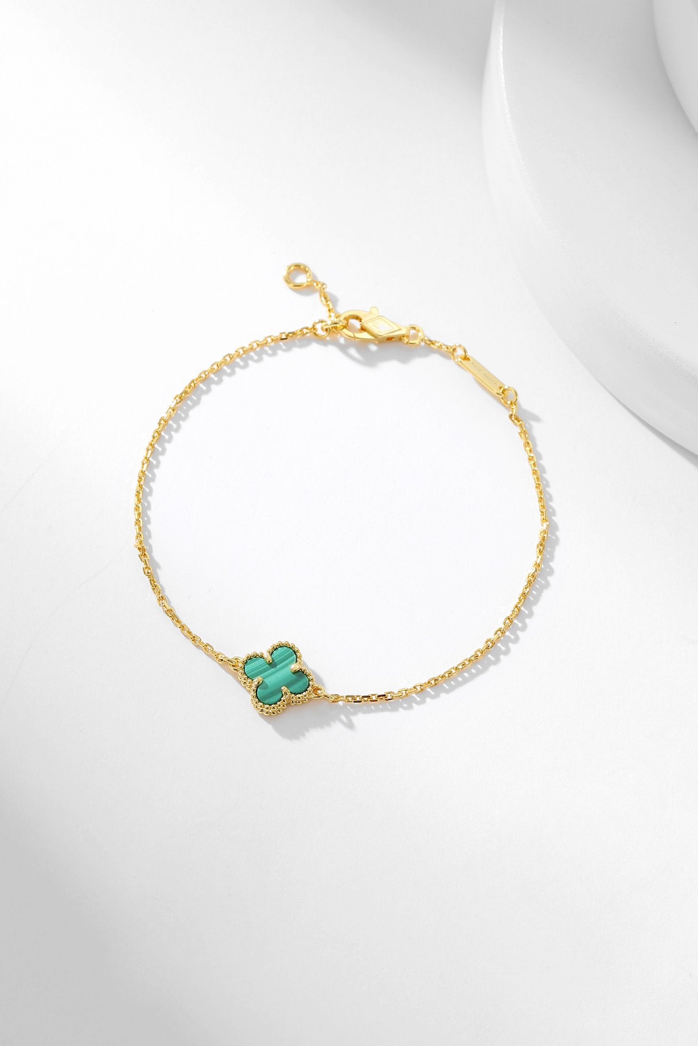 [GALE]CLOVER BRACELET MALACHITE 1 MOTIF