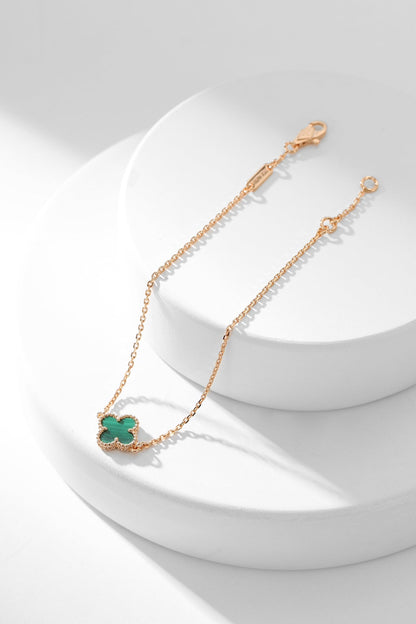 [GALE]CLOVER BRACELET MALACHITE 1 MOTIF