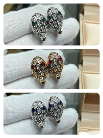 [GALE]SERPENT DIAMOND STUD EARRINGS