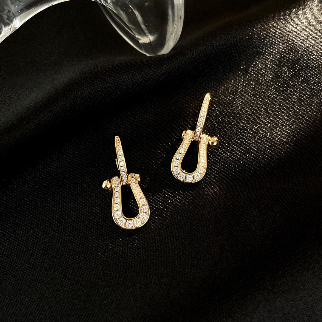 [GALE]FORCE 10 FULL DIAMOND DROP EARRINGS MEDIUM MODEL