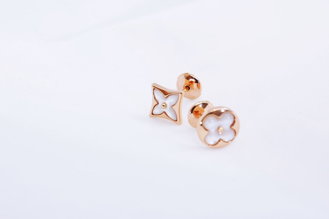 [GALE]STAR AND SUN PINK GOLD MOP STUD EARRINGS