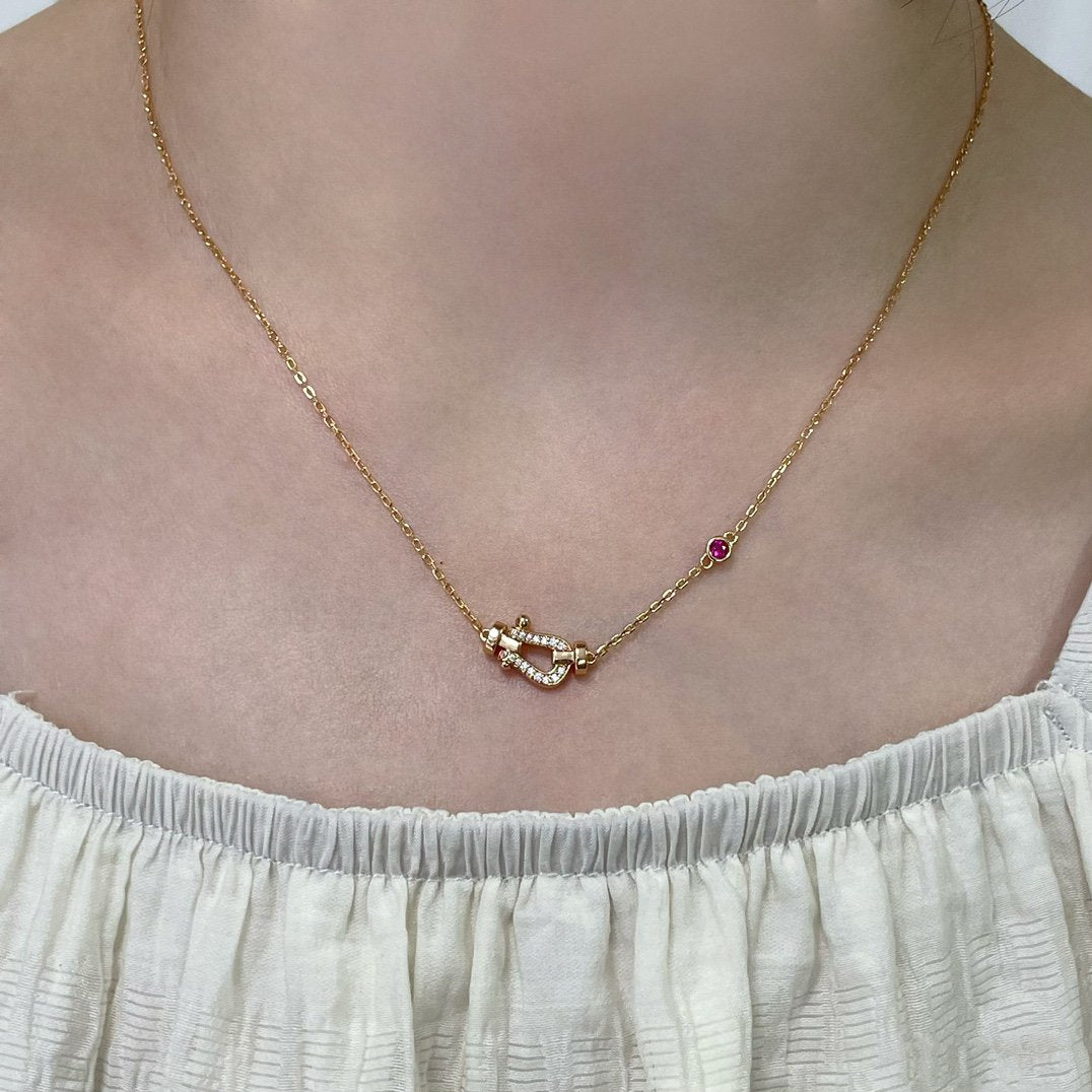 [GALE]FORCE 10 DIAMOND PINK GOLD NECKLACE