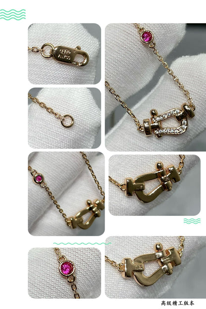 [GALE]FORCE 10 DIAMOND PINK GOLD NECKLACE