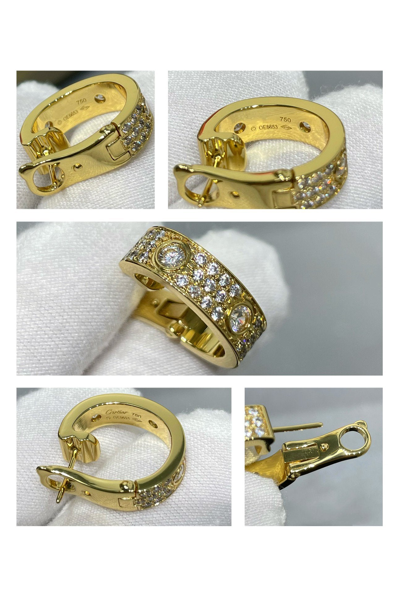 [GALE]LOVE 5.5MM DIAMOND PAVED EARRINGS