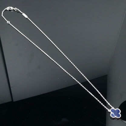 [GALE]CLOVER PIETERSITE SILVER LONG NECKLACE