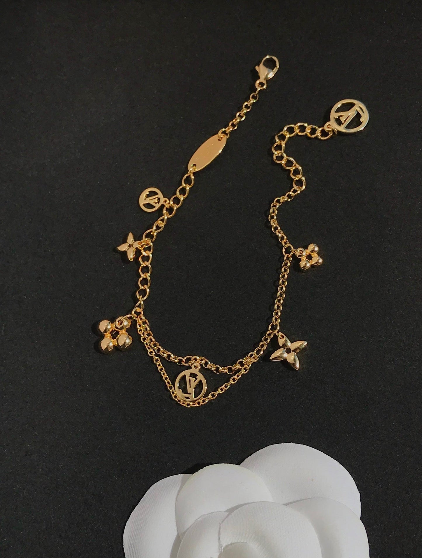 [GALE]BLOOMING PINK GOLD MOP BRACELET