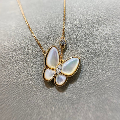 [GALE]BUTTERFLY MOP DIAMOND NECKLACE