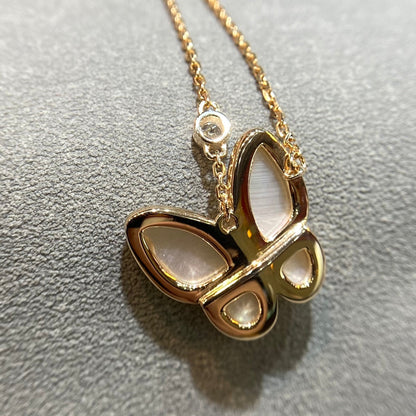 [GALE]BUTTERFLY MOP DIAMOND NECKLACE