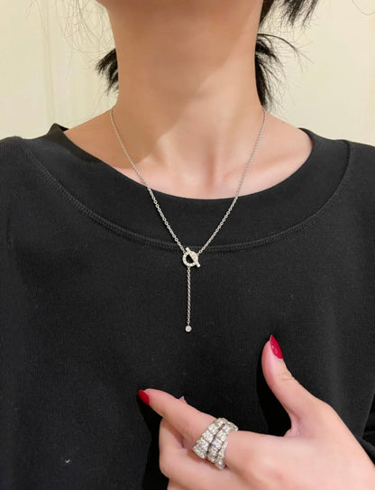 [GALE]FINESSE SILVER DIAMOND NECKLACE