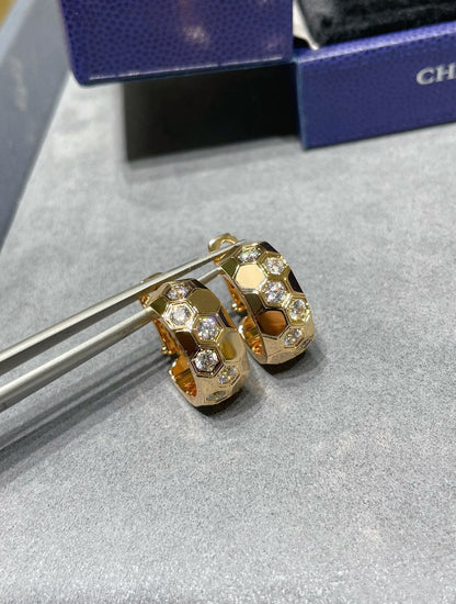 [GALE]BEE LOVE DIAMOND HOOP EARRINGS