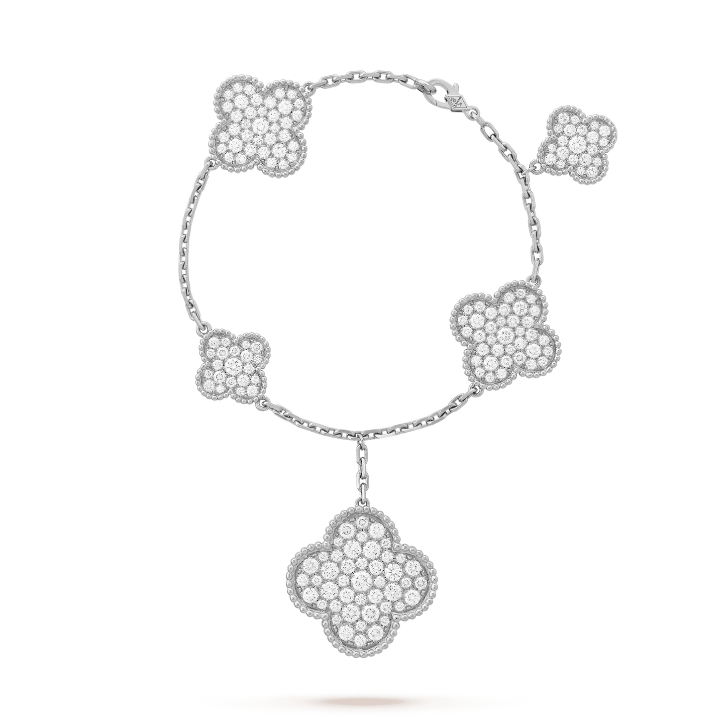 [NOVO]CLOVER 6 MOTIVES SILBER DIAMANT-ARMBAND