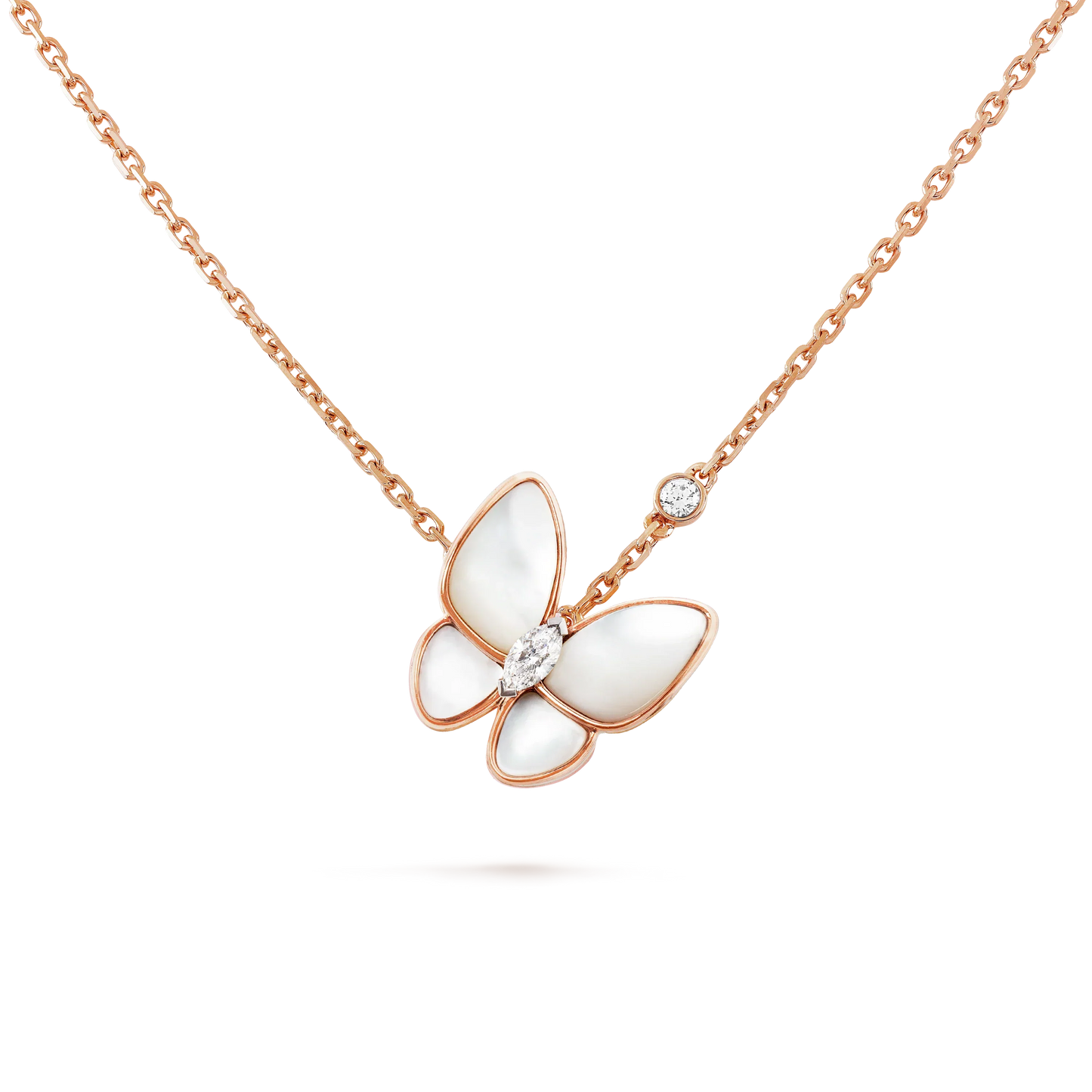[GALE]BUTTERFLY MOP DIAMOND NECKLACE