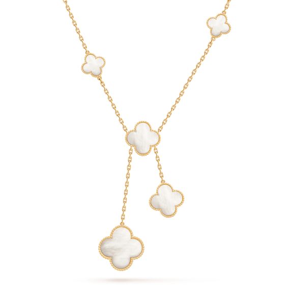 [GALE]CLOVER MOTHER OF PEARL NECKLACE 6 MOTIF