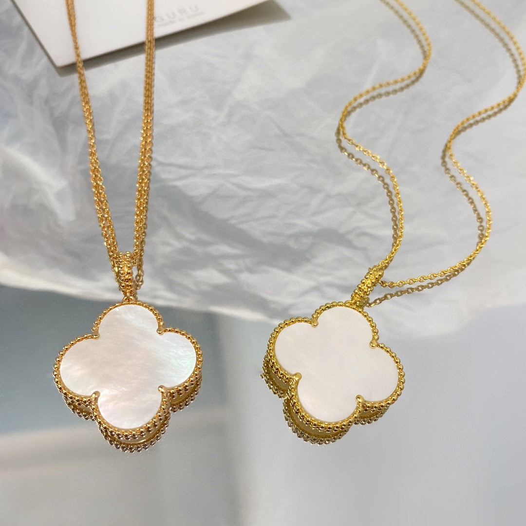 [GALE]CLOVER 25MM MOP LARGE PENDANT NECKLACE