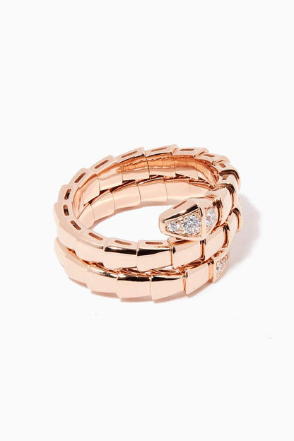 [GALE]SERPENTS DOUBLE ROW DIAMOND RING