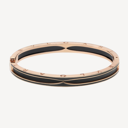 [GALE]ZERO 1 PINK GOLD WITH MATTE BLACK CERAMIC BRACELET