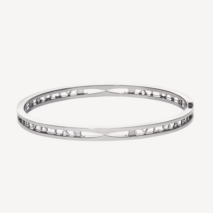 [GALE]ZERO 1 SPIRAL LOGO SILVER BRACELET