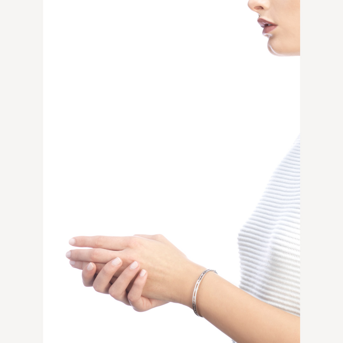 [GALE]ZERO 1 SPIRAL LOGO SILVER BRACELET