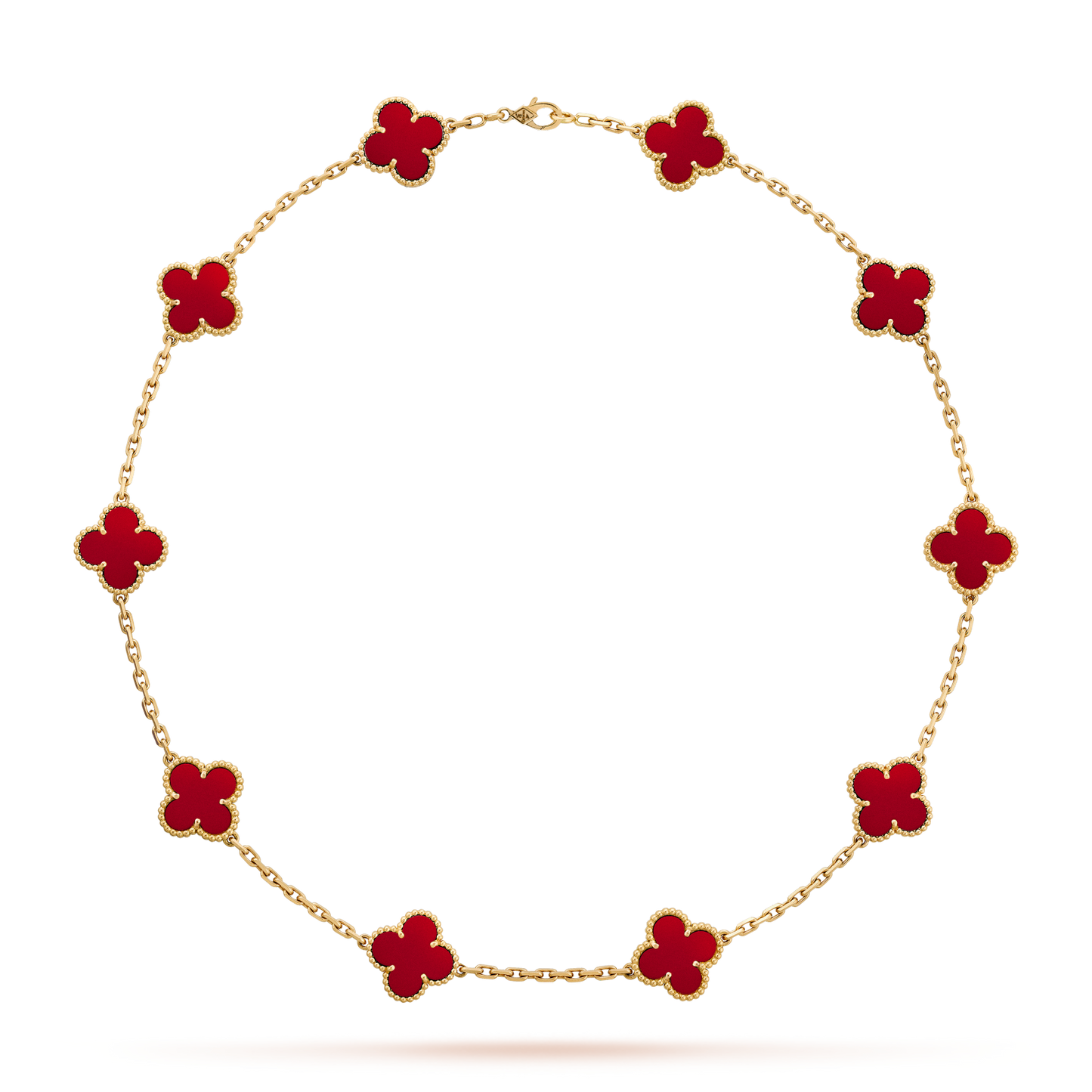 [GALE]CLOVER 10 MOTIFS CARNELIAN NECKLACE