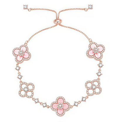 [GALE]]CLOVER 5 MOTIF PINK BLUE RED WHITE BRACELET