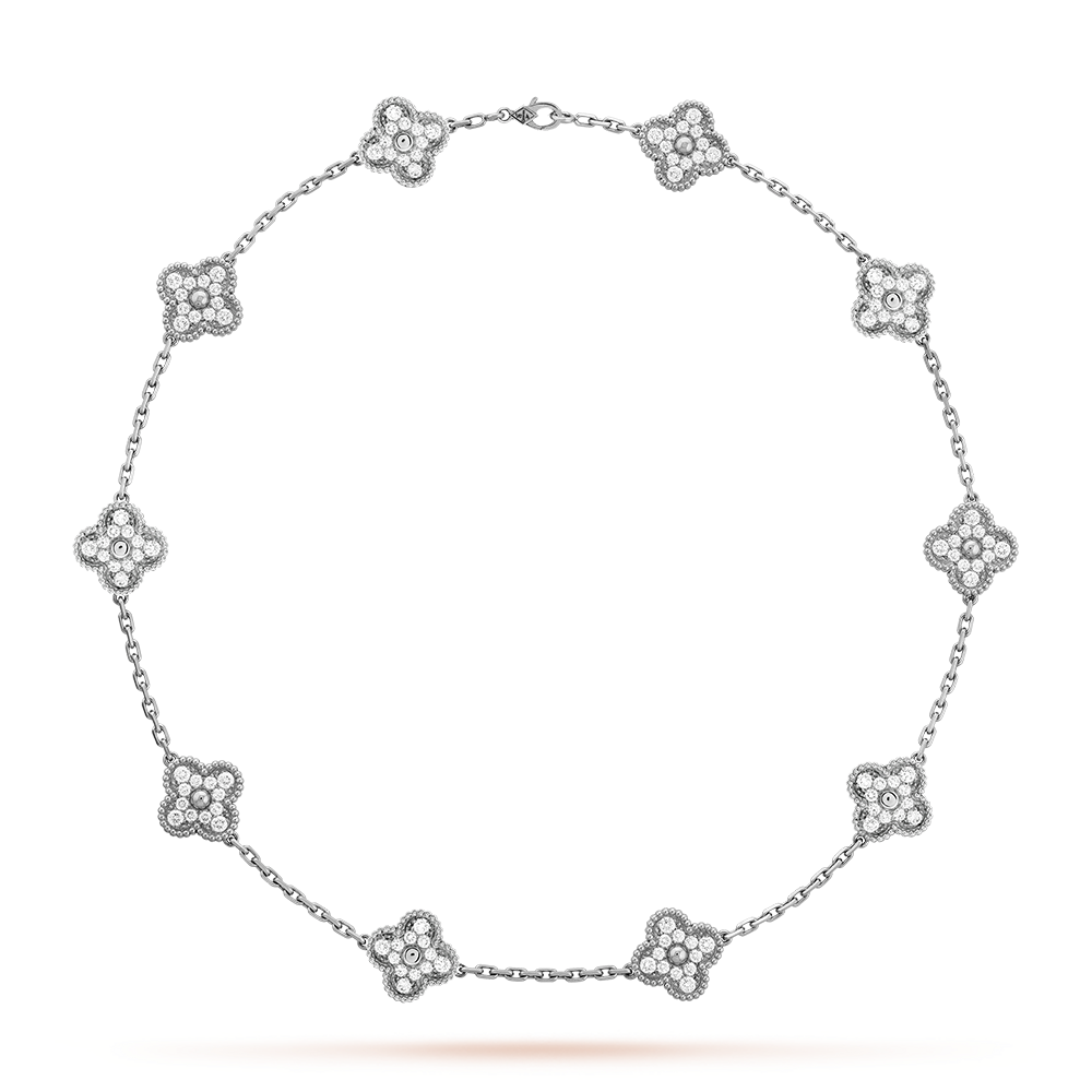 [GALE]]CLOVER 10 MOTIFS DIAMOND NECKLACE