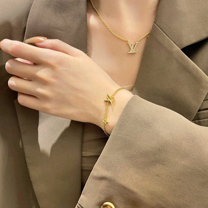 [GALE]LOGO STAR MOTIF GOLD BRACELET