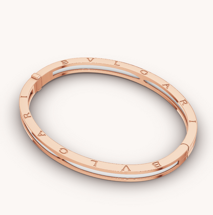 [GALE]ZERO 1 PINK GOLD WITH WHITE CERAMIC BRACELET