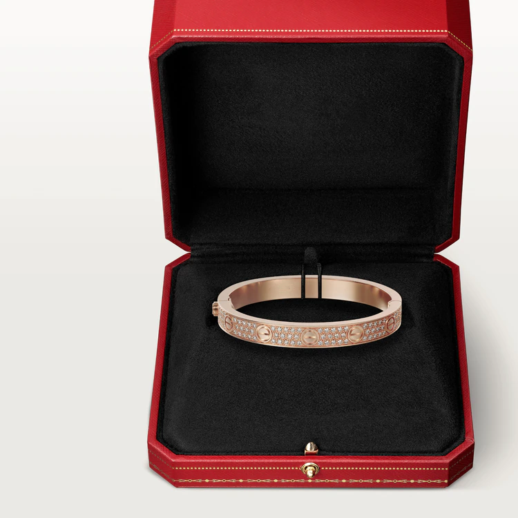 [GALE]LOVE BRACELET 6.1MM DIAMOND-PAVED