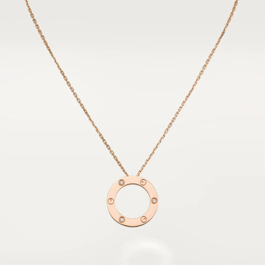 [GALE]LOVE NECKLACE 16MM 3 DIAMONDS