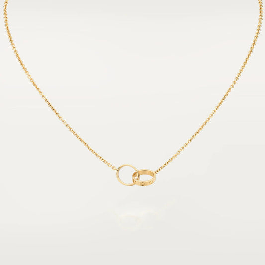 [GALE]LOVE NECKLACE DOUBLE RING GOLD