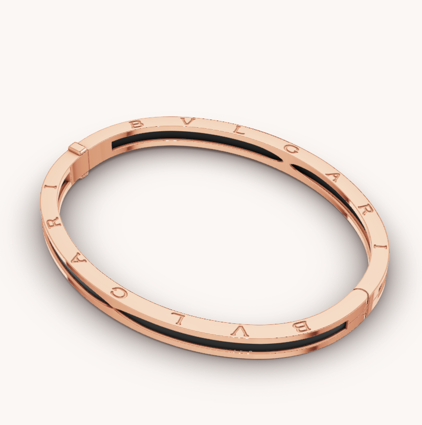 [GALE]ZERO 1 PINK GOLD WITH BLACK CERAMIC BRACELET