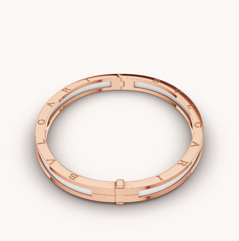 [GALE]ZERO 1 PINK GOLD WITH WHITE CERAMIC BRACELET