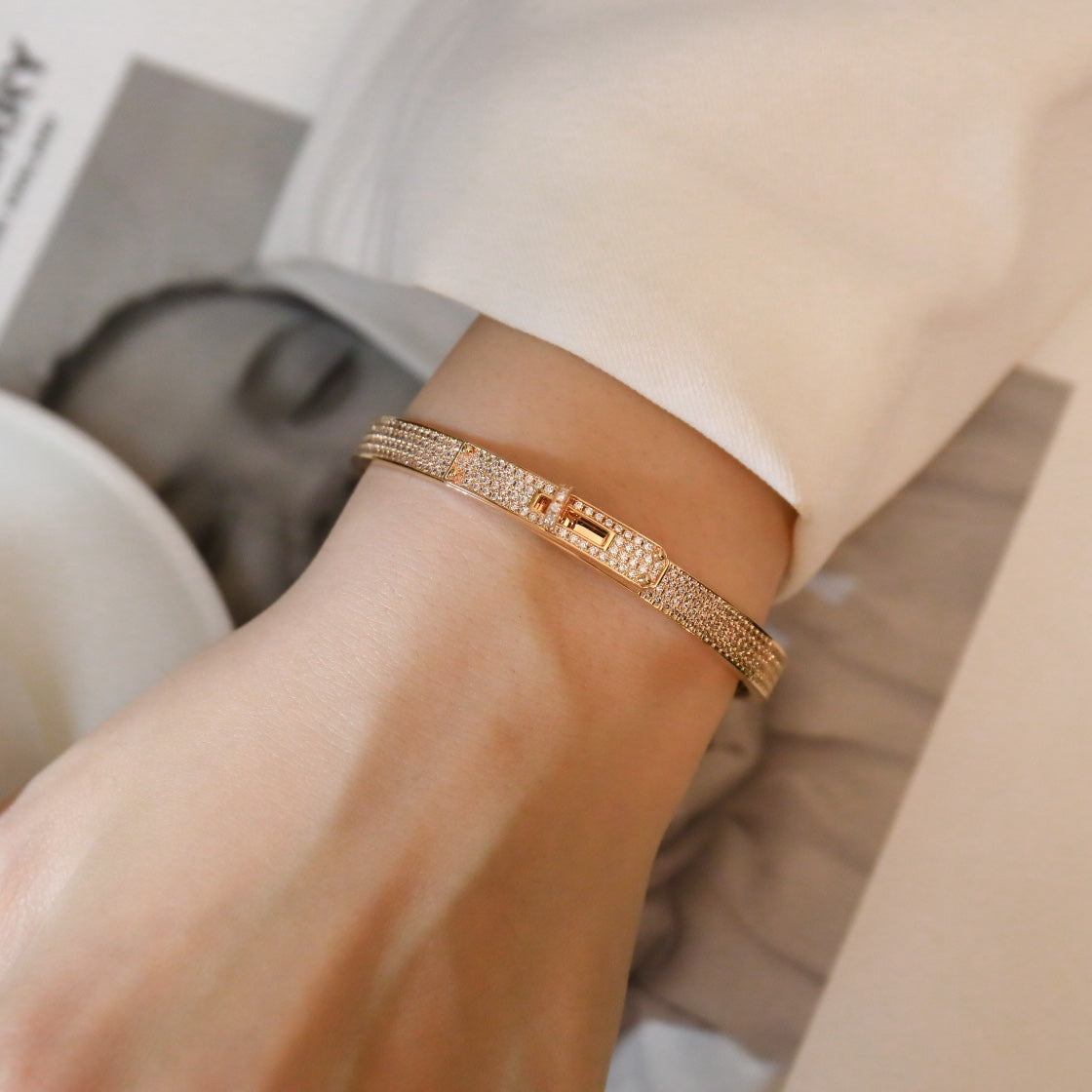 [GALE]KELLY BRACELET DIAMOND PAVED