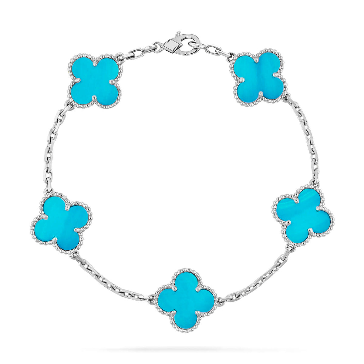 [GALE] CLOVER 5 MOTIF TURQUOISE BRACELET COLLECTION