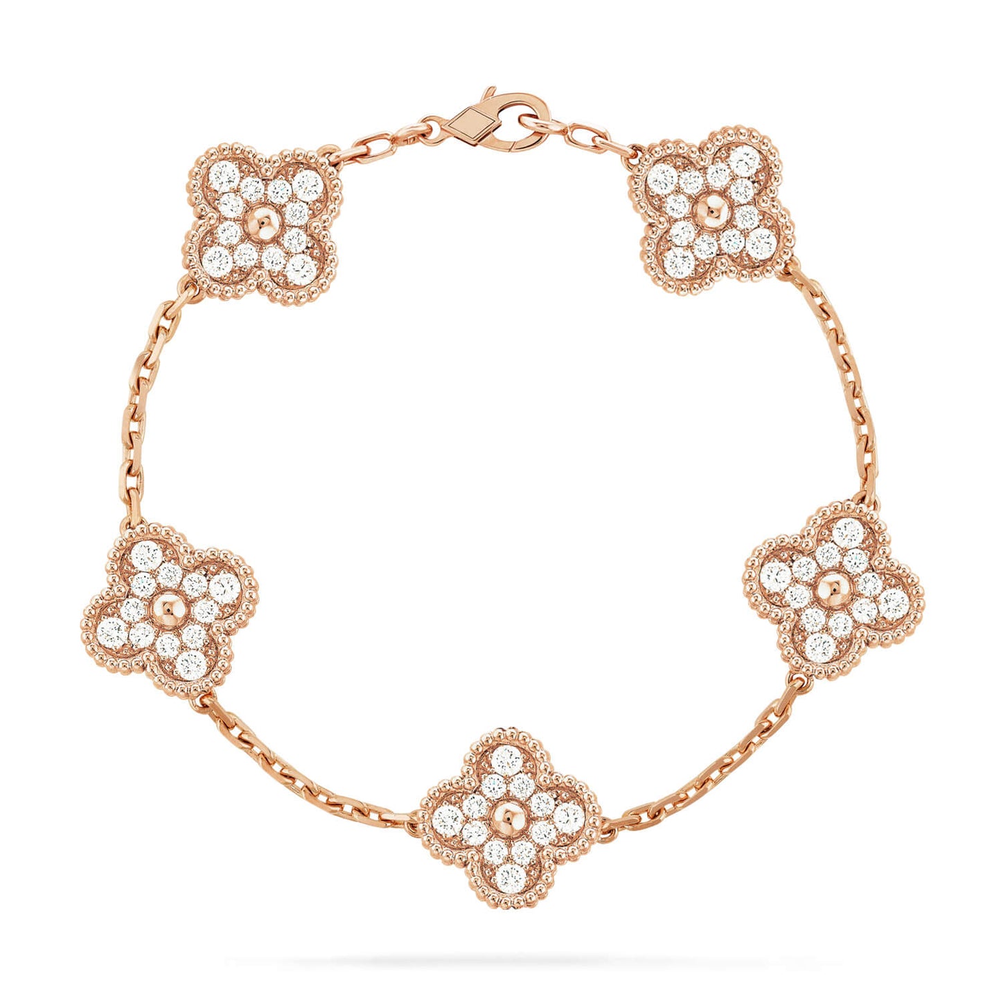 [NOVO]CLOVER 5 MOTIFS VOLLDIAMANT-ARMBAND